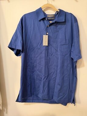 Daniel Cremieux Royal Blue Short-Sleeve Polo‎ with Chest Pocket